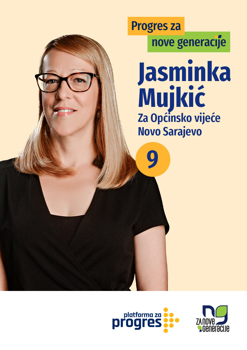 Jasminka Mujkić - kandidat za Općinsko vijeće općine Novo Sarajevo