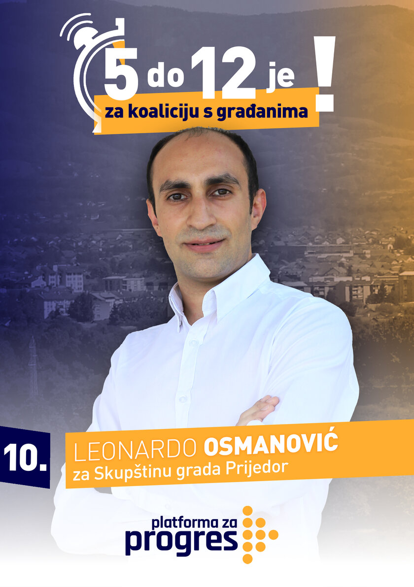 Leonardo Osmanović - kandidat za Skupštinu grada Prijedor