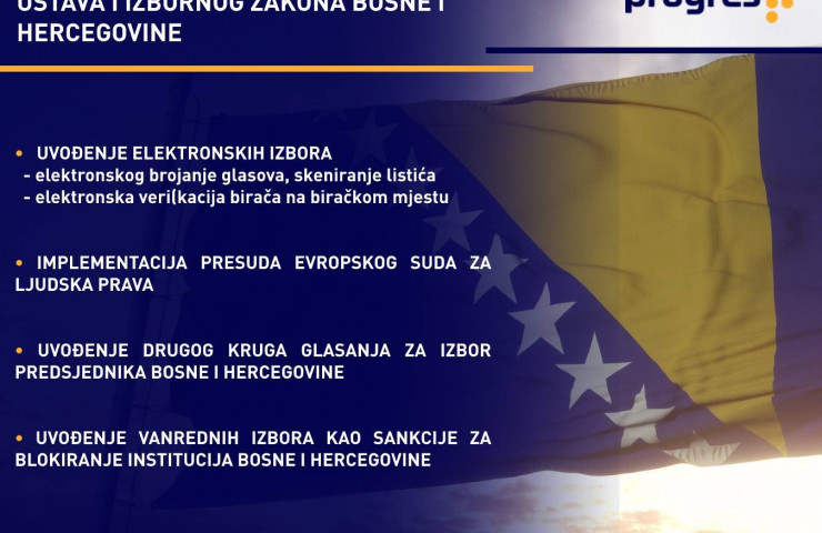 Platforma za progres je podnijela prijedlog osnovnih principa za izmjene Ustava i Izbornog zakona Bosne i Hercegovine