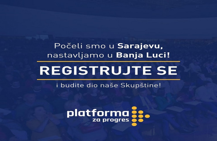 Registracija putem linka za prisustvo na Drugoj Skupštini Platforme za progres u Banja Luci je otvorena!